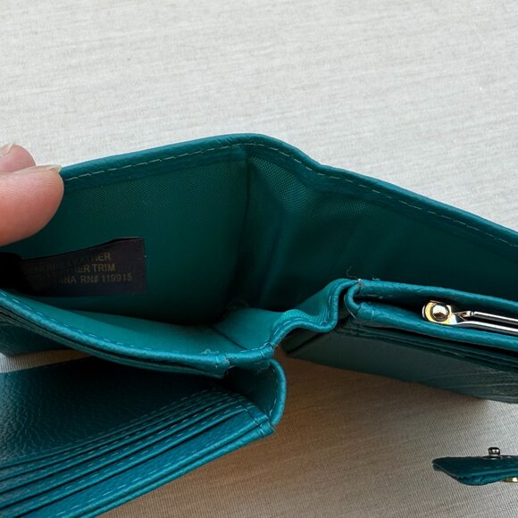 Giani Bernini Genuine Leather Wallet Teal - Picture 8 of 11